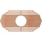 Ekena Millwork Chrysler Wood Fretwork Pierced Ceiling Medallion, Cherry, 28"W x 14"H x 7 3/8"ID x 3/8"T CMWP28X14X0375CSCH - alternate 2